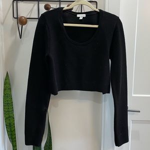 Top shop black crop sweater